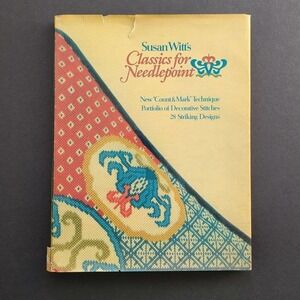 5/$15 Book Susan Witt's Classics for Needlepoint 28 Designs 1981 HC FLAWS